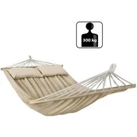 BB Sport Stabhängematte Stabhängematte 240 x 150 cm inkl. 2 Kissen für 2 Personen