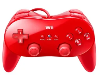 Original Nintendo Wii Classic Controller Pro rot