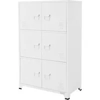 ML-DESIGN Aktenschrank Metallschrank mit Schubladen Aufbewahrungsschrank Mehrzweckschrank (1-St) Lagerschrank Weiß Büroschrank Werkzeugschrank Stahlschrank 75x40x120cm