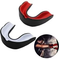 Mutig Zahnschutz Sport Zahnschutz,2 Stücke Mundschutz Boxen,Erwachsene, SchwarzWeiß (Sport Zahnschutz ideale Atmung&leicht Anpassbar,Unisex Erwachsene, Mundschutz für MMA,Kampfsport,Boxen, Taekwondo,Hockey,Hockey und Mehr), Sport Zahnschutz,Mundschut