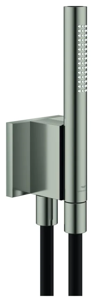 GROHE Handbrause-Set Rainshower Aqua Stick, 105006 2 Stahl 9,5 l/min satin steel, 105006MS00 105006MS00
