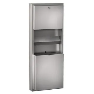 KWC Aquarotter Papier-Seifen-Handtuch-Kombi, RODAN, Edelstahl, 413x1148x173 mm, Aufputz , 2000101219 2000101219