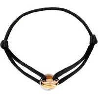 Kim Johanson Armband Tricolor (1-tlg., Inkl Geschenkbox), Edelstahl-Ring an Kordel, verstellbar