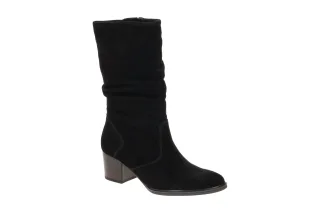 Gabor Damenstiefel 8041.02.003 Schwarz - elegante Mid Rise Stiefel, Blockabsatz