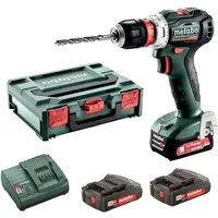 metabo Akku-Bohrschrauber PowerMaxx BS 12 BL Q, 12 V, Bohrmaschine 2 x 2 Ah Li-Ion in MetaBox