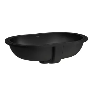 Laufen Einbau-Waschtisch von unten SAVOY 375x575x175 oval o. Hl. m.Ül. schwarz matt, H8189467161091 H8189467161091