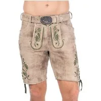 Spieth & Wensky Trachtenlederhose Lederhose Herren kurz - GARVIN - birke/grün