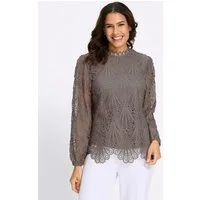 Witt Klassische Bluse Spitzen-Bluse Langarm