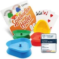 Kyto Tischkartenhalter Kyto 4 Stück Kartenhalter für 35 Karten Kartenspiel Halter Kartenhilfe