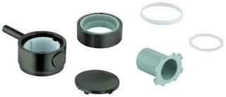 Grohe Temperaturwählgriff 49089 rund für THM-FMS hard graphite gebürstet, 49089AL0 49089AL0