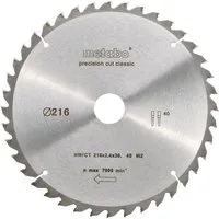 metabo Kreissägeblatt, "precision cut wood - classic", 216 x 30 mm, Zähnezahl 40