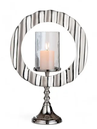 Casablanca by Gilde Windlicht "Kerzenleuchter Circulus silber"