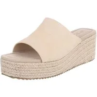 Ital-Design Plateau-Sandalen mit offenem Schnitt für Damen Plateausandaletten (91154576) Keilabsatz/Wedge Keilsandaletten in Beige