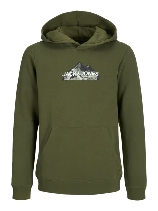 JACK&JONES - JCOMOUNTAIN LOGO SWEAT HOOD SN MNI - Gr. - 104