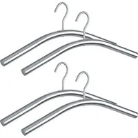 WENKO Kleiderbügel Modell Dry, (Set, 4-tlg), Bügel aus rostfreiem Edelstahl, für Garderobe und Kleiderschrank