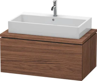 Duravit L-Cube Konsolenwaschtischunterbau wandhängend Nussbaum dunkel Matt 920x547x400 mm - LC581302 LC581302121