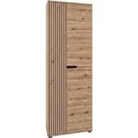 OTTO home Garderobenschrank FJELL, Breite 65cm, 2 Türen, 4 Einlegeböden, 6 Fächer, 1 Kleiderstange (hochwertig verarbeitete Längsfräsung, praktische Griffaussparung) Kleiderschrank, Schrank, Dielenschrank, Flurschrank, Mehrzweckschrank