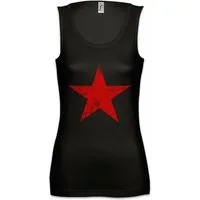 Urban Backwoods Tanktop Punk Star Ärmelloses Damen T-Shirt Anarchy Rock Music Red Logo Symbol Tattoo Nautical Musik UK