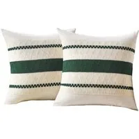 Agger Kissenbezug 2er-Set Boho-Zierkissenbezüge 45x45cm, Rustikale Retro-Kissenhüllen, (2 Stück), für Wohnzimmer, Schlafzimmer, Couch, Bett, Sofa & Sessel