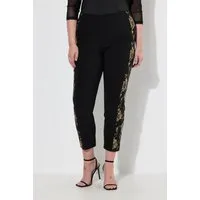 MIAMODA Schlupfhose Bengalinhose schmales Bein golderner Druck