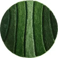 REDBEST Badematte Badematte "Louisville", Höhe 20 mm, rund, Streifen/Hoch- Tiefstruktur
