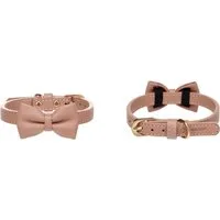 Flamingo Hunde-Halsband Halsband mit Schleife Nela rosa