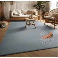 my home Teppich Ciney, LAGERRÄUMUNG!, rechteckig, Höhe: 16 mm, Kurzflor, Hoch-Tief Effekt, Uni Farben, Scandi Design, besonders weich