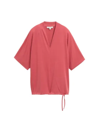 Tom Tailor - T-Shirt mit V-Ausschnitt rot - Gr. - S