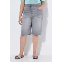 Ulla Popken Regular-fit-Jeans Bermuda Mary weites Bein Elastikbund