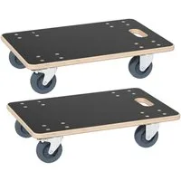 FIVMEN Möbelrolle Rollbrett Transportroller 60x40x14.5 cm mit Bremse, Möbelroller, (2-St., Transport mit Transporthilfe), Umzug Möbel-Transport bis zu 200 kg Traglast
