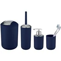 WENKO Badaccessoire-Set Brasil, Set, Seifenspender, Zahnputzbecher, WC-Garnitur & Kosmetikeimer