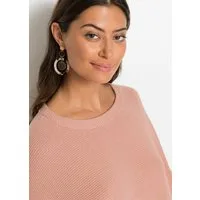 bonprix Longpullover aus Viskose-Mix, mit Langarm, für Wintermode, Oversize Passform
