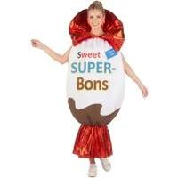 JADEO Kostüm Pralinenkostüm Super-Bon für Damen bunt