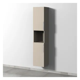 Sanipa 3way Hochschrank mit 2 Türen und 1 offenem Fach, Kaschmir-Matt UP1141U