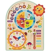 Puzzle Tooky Toy Kalenderuhr Jahresuhr - Kinder-Spielzeug Holz-Spielzeug Lern-Spielzeug, Puzzleteile