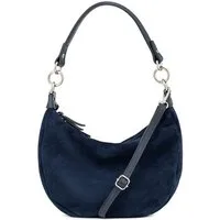 Caspar Schultertasche Leder Hobo Bag edle Damen Handtasche - PREMIUM LINE - Modell No.857, 100% italienisches Wildleder, samtig weich, angenehmer Tragekomfort