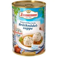 Zimmermann Wurstkonserve, Zimmermann Brätknödel Suppe Gemüsebrühe mit Bratknödeln 400ml