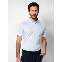 DESOTO Kurzarmhemd Jerseyhemd Casual Modern Button Down halbarm Flexibler Stretch