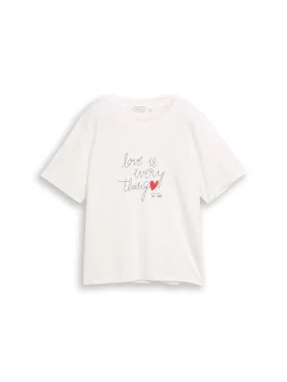Tom Tailor - T-Shirt aus Baumwolle whisper white - Gr. - XXXL