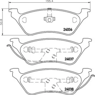 Hella Bremsbel?ge hinten Chrysler Voyager Dodge Caravan