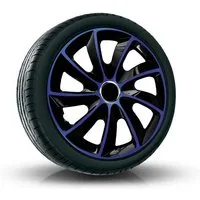 NRM Radkappe STIG 14 Zoll in Blau/Schwarz, 14 in Zoll, (4-St) Radzierblenden für Stahlfelgen Zweifarbige Radkappen Satz 4er Set 14"