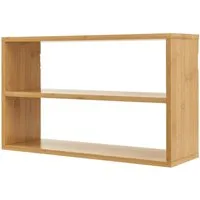 en.casa Wandregal, »Gol« mit 2 Ablagen 50x15x30 cm Bambus
