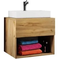 VCM Waschtisch 2 teilig Badmöbel-Set Waschplatz Lendas (Set, 2-St., 1x Unterschrank 1x Waschbecken)
