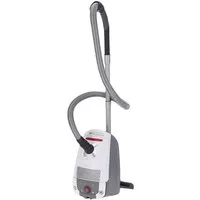 Severin Bodenstaubsauger BC 7047 Bodenstaubsauger mit Beutel HEPA 13 4 l 360° Rollen weiß rot