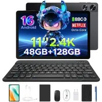 Aorlym P11 Android 16 Tablet 11 Zoll mit Tastatur und Stift, 90Hz, 8800mAh Tablet (11", 128 GB, Android 16, T7250 Octa Core, Gemini AI, 13MP + 5MP, Widevine L1, Face ID/OTG/GPS)