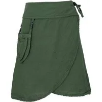 Guru-Shop Minirock Pixi Festival Boho Minirock, natürlicher Ethno.. alternative Bekleidung