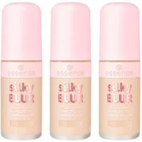 Essence Foundation SILKY BLUR HYDRATING LONGWEAR FOUNDATION, 3-tlg.