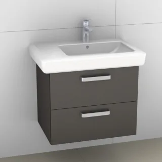 Artiqua 413 Waschtischunterschrank für IT! 122970 Stahlgrau Metallic, 413-WU2L-K111-7141-88 413-WU2L-K111-7141-88