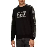 Emporio Armani Sweatshirt EA7 Tennis Club Tape Retro Pullover Elastische Strickbündchen, Retro-Stil, gebrandeten Tapes