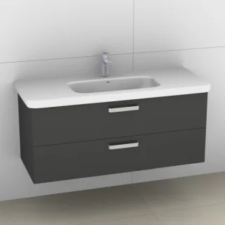 Artiqua 411 Waschtischunterschrank für DuraStyle 232012 Anthrazit Hochglanz, 411-WU2L-D47-7015-51 411-WU2L-D47-7015-51